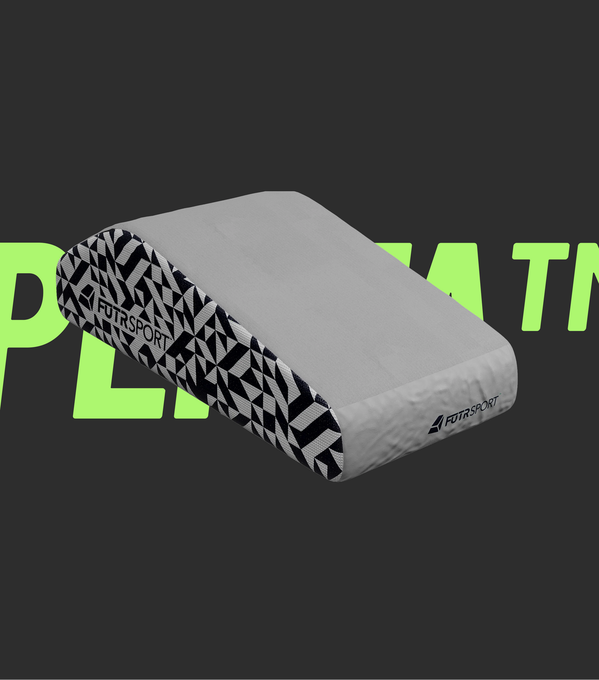 Gray PENTA training airbag over bright green PENTA lettering